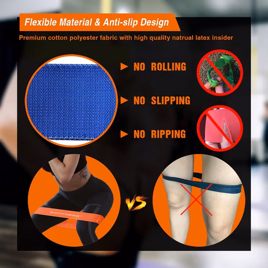 Изготовленная на заказ тканевая эластичная лента, эспандеры для ног и ягодиц