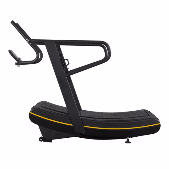 Алюминиевый ремень для тренажерного зала и фитнеса, пневматический моторизованный бегун, изогнутая коммерческая механическая электрическая беговая дорожка